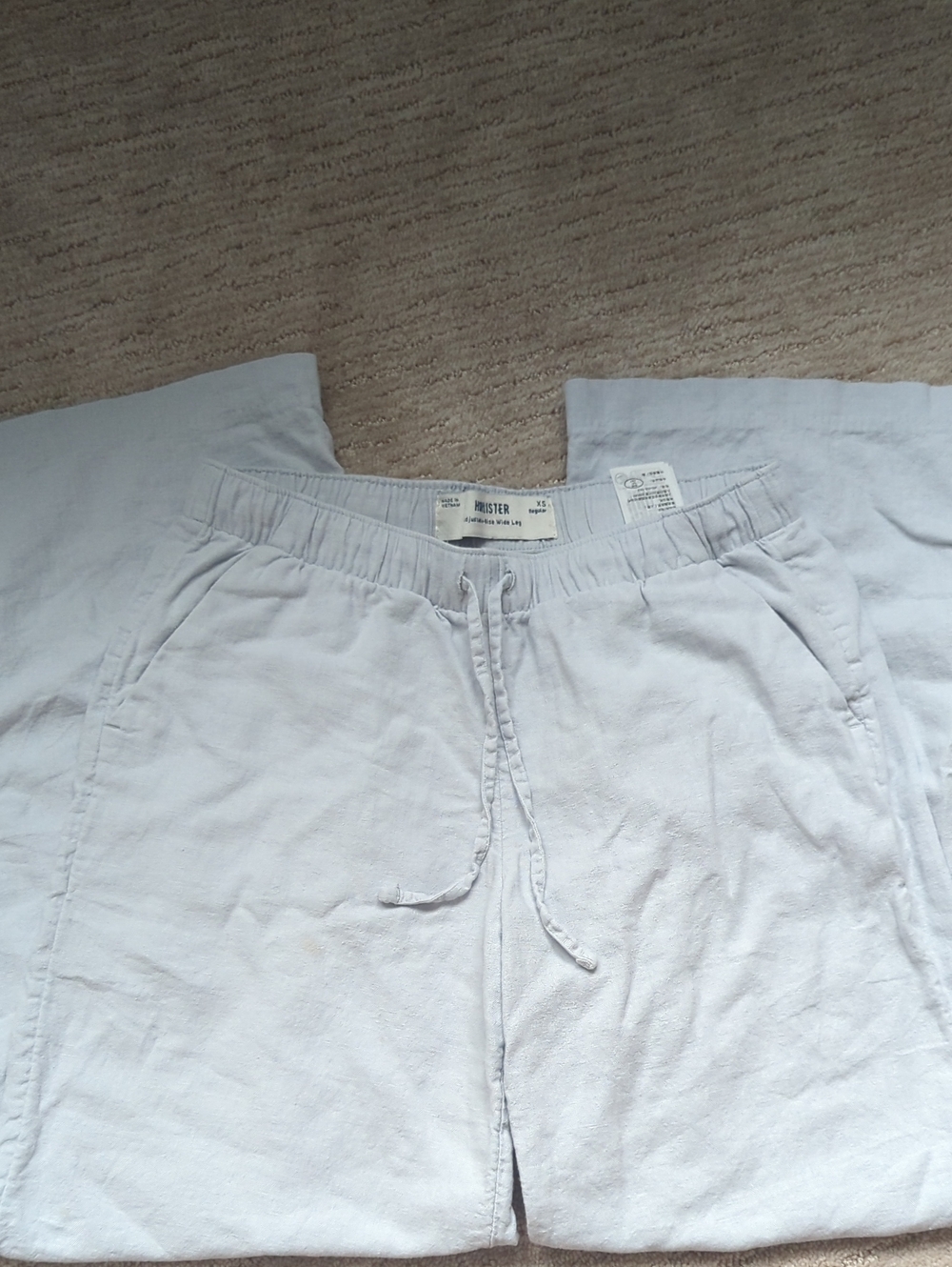Hollister Pale Light Blue Pull-On Sweatshorts with Drawstring